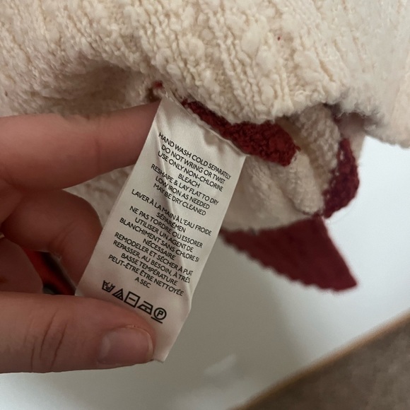 Free People Little Dipper Cardi striped cardigan oversized red and white - Picture 8 of 11